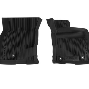 Talne preproge za vse vremenske razmere spredaj, črna, pladenj z dvignjenimi robovi